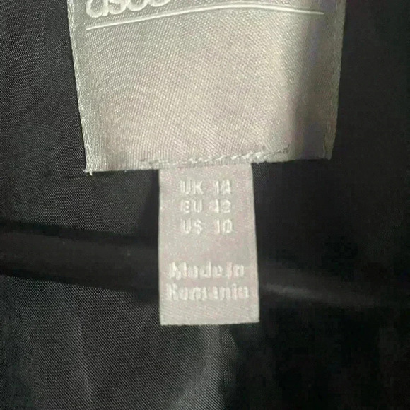 ASOS  Floral Print Long Sleeves Tie Front Wrap Blazer Cutout Dress, Size 10 - Picture 8 of 13